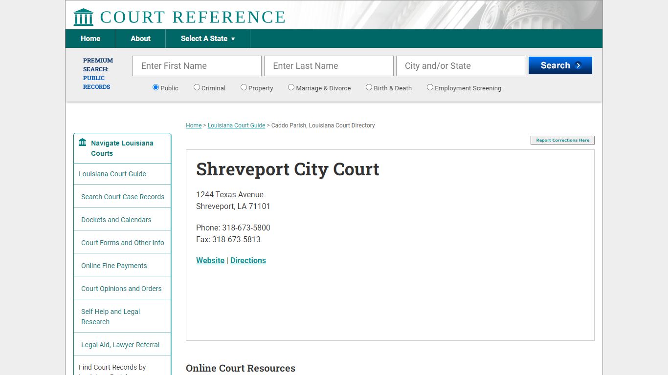 Shreveport City Court - CourtReference.com